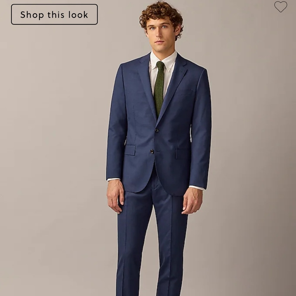 NWT Ludlow Slim-fit suit jacket with double vent in Italian wool Navy